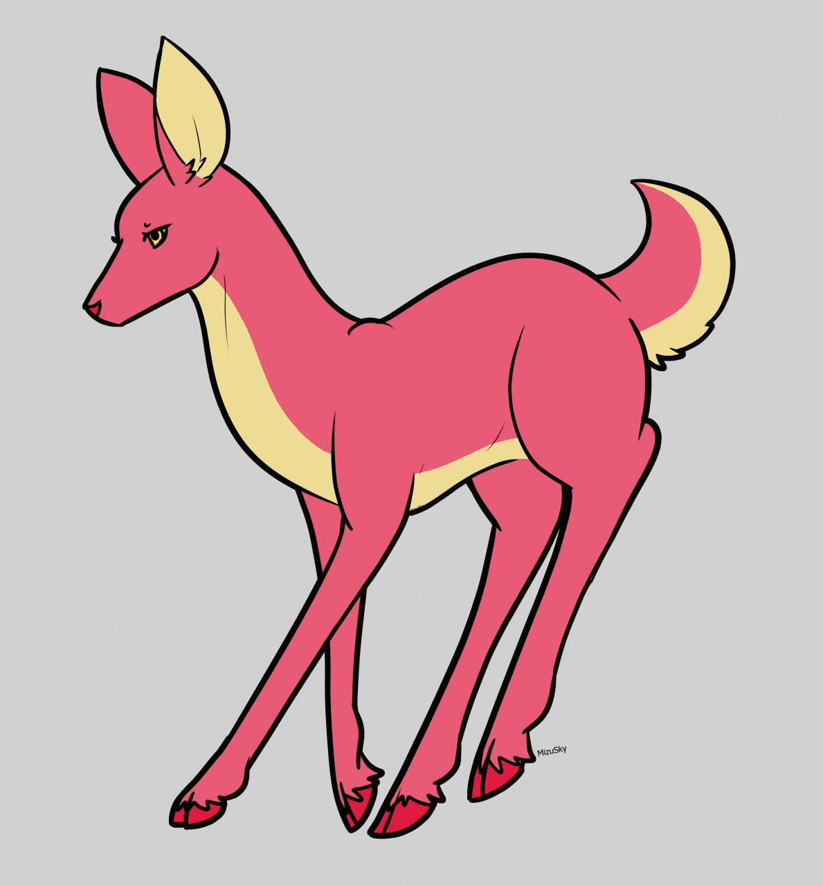 feral deer with the above traits minus glasses