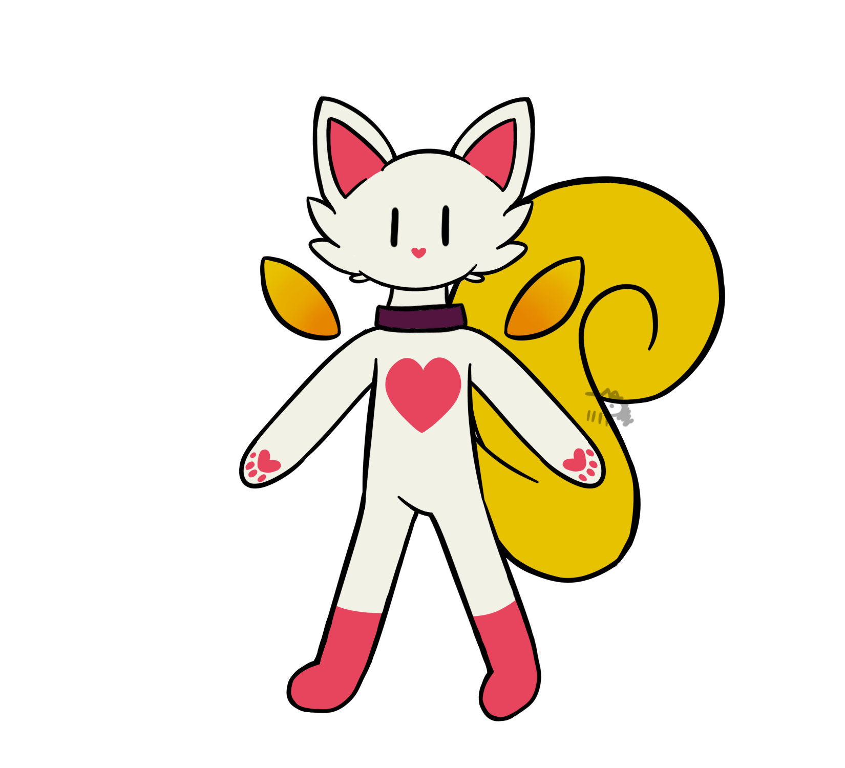 scrimbly little fellow, a-posing, with cheek fluff